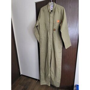 King Gee Shell GAS Coveralls Long Sleeve Grey Cotton Overalls Work Wear SIZE 3XL